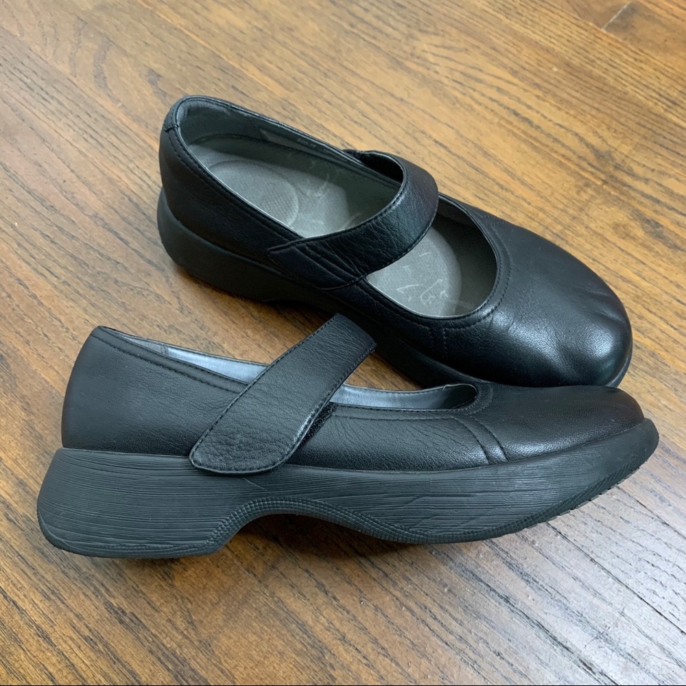 Dansko Willa Mary Jane Shoes black Leather size 38